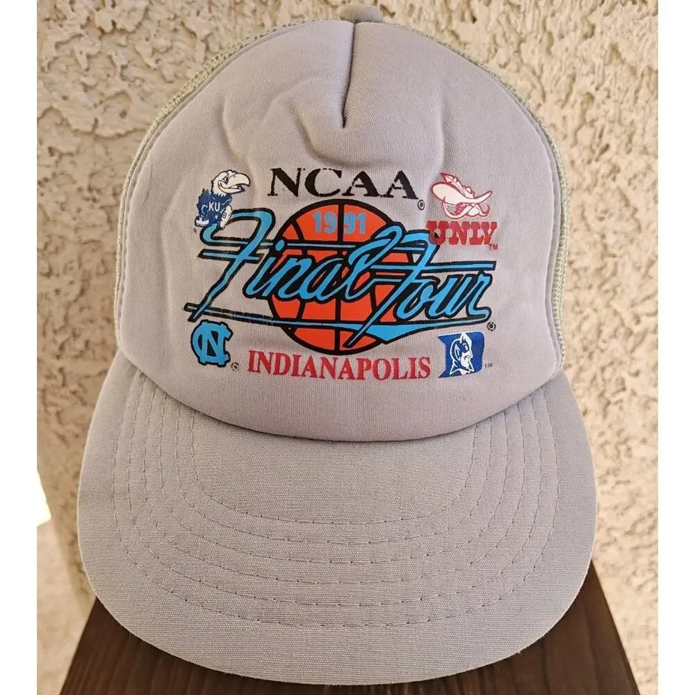 Vintage 1991 NCAA UNLV Duke Final Four Indianapolis Snapback Hat Baseball Cap‎